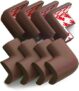 Rster 8-Pack Corner Protectors Baby Proof, Furniture Corner and Edge Safety Bumpers, Soft Rubber Foam Cushion Covers, 3M Taped Corner Guards, Baby Child Proofing Pads, Table Corner Protectors, Brown