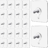 JIALTO Wall Hooks for Hanging Strong, Adhesive Hooks for Wall Heavy Duty, Wall hangings, Kitchen Accessories Items, Sticky Photo Frame Hangers (Pack of 20, Nail Hook)