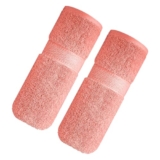 Sulfar 100% Terry Ring Spun Cotton Face Towel – Quick-Dry, Highly Absorbent (480 GSM) (30 x 30 Cm) Coral Pink (Pack of 2)