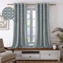 Story@Home Cotton Window Curtains 5 Feet Long 2 Piece | Bohemian Cotton Curtain | Abstract Printed | Light Filtering Curtains for Living Room | (116 x 152 cm, Grey & White) | Perfect for Home Decor