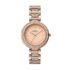 LOUIS DEVIN Rose Gold Plated Mesh Chain Analog Wrist Watch for Women (Blue Dial) | LD-RG162-BLU