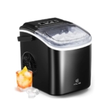 KILIG H01B Portable Ice Maker Machine | 12Kg/24Hrs | 9 Bullet Ice Cubes in 6–10 Mins | 1.2L Water Tank | Self-Cleaning | Compact Countertop Ice Maker | Black