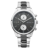Titan Men’s Metropolitan Charm: Men’s Multifunctional Anthra Watch with Metallic Accents-NS1805KM02
