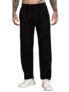 Urban Buccachi Men’s Slim Fit Trouser | Black Casual Bottoms with Elastic Waist & Drawstring | Soft Stretchable Fabric | Stylish Straight Fit Trousers for Office, Travel & Daily Use
