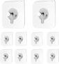 Boniry 6 Pcs Adhesive Wall Hook | Nail Free Photo Frame Wall Hook Screw Adhesive Non-Trace No Drilling for Bathroom Shower Kitchen Installation Hanging | Hooks for Hanging