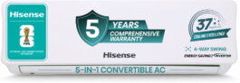 Hisense 2025 Model 1.5 Ton 3 Star Split Inverter AC((AS-18TR4R3E1I,AS-18TR4R3E1O), White)