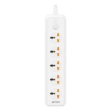 Ant Esports PS500 Power Strips with 5 Universal Socket, 3-Meter-Long Cord, 2500-Watt, Fireproof Material, Heavy Duty Cable Overload Protection, Extension Cord for Home/Office Appliances – White