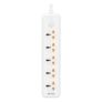 Ant Esports PS500 Power Strips with 5 Universal Socket, 3-Meter-Long Cord, 2500-Watt, Fireproof Material, Heavy Duty Cable Overload Protection, Extension Cord for Home/Office Appliances – White