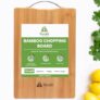 Rusabl Bamboo Wooden Chopping Board with Metal Handle, Multipurpose Cutting Board for Vegetables, Fruits & Cheese, for Kitchen Use, BPA Free, Eco-Friendly, Anti-Microbial (S, 30 x 20 cms)