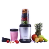 Wonderchef Nutri-Blend Thunder, 22000 RPM Mixer-Grinder, Blender, Stainless Steel 6-Blade Assembly, 2 Unbreakable Jars, 2 Years Warranty, 1000W – Silver, Online Recipe Book By Chef Sanjeev Kapoor