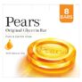 Pears Original Glycerin Soap Bar – Pure & Gentle Glow | With 98% Pure Glycerin | For Hydration & Glow | With Plant Based Cleanser for Skin & Body | Paraben-free | 125gms x 8