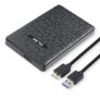 GLink GHD009-2.5″ USB 3.0 Premium External HDD Enclosure Case Cover for SATA SSD HDD for Laptop Hard Disks | High Speed USB 3.0 Upto 5 GBPS | Supports 6TB | Tool Free Installation | Black