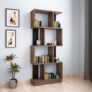 Nilkamal Checkers Neo 4 Tier Engineered Wood Open Book Shelf|1 Year Warranty |Book Cabinet, Book Storage|for Living Room, Office, Library|Walnut
