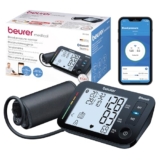 Beurer Bm 54 Fully Automatic Upper Arm Blood Pressure Monitor With Universal Cuff Up To 44 Cm,Risk Indicator,Xl Display,Pulse Measurement,Bluetooth (Bm54),Black (Pack Of 1) (655.12)