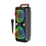 FRONTECH Smash-251 Party Speaker | 30W| RGB Lights | Dual 4” Drivers | 2400 mAh Battery | TWS/FM/USB/BT/TF/AUX | Wired Mic | Portable Speaker with Handle | 1 Year Warranty (SW-0251)