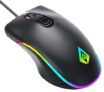 archer Tech lab Recurve 200 Rubber Oil Finish Wired Gaming Mouse,Adjustable 12800 Dpi&7 Buttons,13 Color Breathing RGB,Gaming Sensor with 1000Hz Polling Rate,Compatible with Pc/Mac – Black