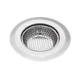 Sulfar Stainless Steel Kitchen Sink Strainer Heavy-Duty Sink Jali Basin Drain Basket Filter (Chrome), 15 Cm