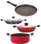 Nirlon Non Stick Aluminium Pfoa Free Non-Toxic Durable Kitchenware Set of 4 Pieces (FT13_DKD(B)_AP12_CS24)