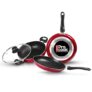 Milton Pro Cook Induction Cookware & Gas Stove Friendly Kitchen Jewel Set | 3 Pc Non-Stick Cookware Set | Kadhai with Lid, Fry Pan, Tawa | Durable 5-Layer Non Stick Coating | Maroon