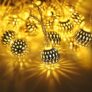 XERGY Plastic Moroccan Ball Led String Fairy Lights Outdoor And Indoor For Home Decoration Light, Diwali Lights & Christmas Party (Warm White,Corded Electric), 2 Meters