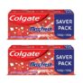 Colgate Maxfresh Toothpaste, Red Gel Paste with Menthol For Super Fresh Breath, 300g, 150gx2 (Spicy Fresh)
