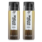 Wild Stone Excel Deodorant for Men, Pack Of 2 (200ml Each) | Best Deo for Office | A Long-Lasting Body Spray for Men | Excel Body Spray with Woody Fragrance