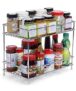 12FOR COLLECTION Stainless Steel 2 Tier Countertop Kitchen Rack|Pantry Storage Organizer | Multipurpose Storage Organizer | Kitchen Racks | Kitchen Organizer | Kitchen Accessories Rack, Tiered Shelf