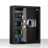 Plantex Safe Locker/Key Holder Locker Box For Home, Office,Hotel/Electronic Keypad/Dual Password Code Access Lock/LED Light/2 Years Warranty By Plantex – 20Litre/71 Keyhooks and Keychains – Black