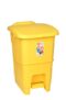 ARISTO Biomedical Waste Plastic dustbin with Pedal Yellow,25 LTR