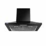 Glen Hood Aqua Plus 60cm Wall Mounted Pyramid Kitchen Chimney | 1000 m³/hr Suction | Baffle Filter | Push Button Control | LED Lights | 1 Year Comprehensive Warranty & 7 Year on Motor| Black |
