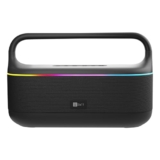 iBall Dhun 180 Portable Bluetooth Speaker, 50W RMS, 5Hrs Playback, Dual Drivers, Dual EQ, Metal Handle, Powerful BASS, TWS Support, RGB Lights, Fabric Finish, Type-C, Call Function (Black)
