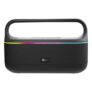 iBall Dhun 180 Portable Bluetooth Speaker, 50W RMS, 5Hrs Playback, Dual Drivers, Dual EQ, Metal Handle, Powerful BASS, TWS Support, RGB Lights, Fabric Finish, Type-C, Call Function (Black)