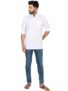 Amazon Brand – Anarva Men’s Pure Cotton Solid Kurta Long Sleeves Band Collar Casual Shirt (K017white_White_Medium)