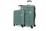 Kamiliant by American Tourister 2 Pc Harrier Edge 8W Set 56 Cm & 68 Cm – Small & Medium Polypropylene(PP) Hardside 8 Wheels Spinner Luggage Set/Trolley Bag Set (Slate Grey)