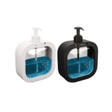 HomeWiz Pack of 2 300ML Liquid Soap Dispenser | Refillable Pump Bottle for Hand Wash, Dish Wash, Shampoo, Conditioner, Shower Gel | Bathroom & Kitchen Use | Transparent Plastic |