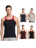 Genx Men’s Super Combed Cotton Gym Vest with Sports Style (Pack of 5) (Color May Vary) 5501-80cm