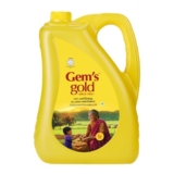 Gem’s Gold Cold Pressed Groundnut Cooking Oil 5 L Can | Peanut Oil | Marachekku, Chemical Free, Kacchi Ghani, Chekku | Support Heart health | Enriched with MUFA & PUFA (OMEGA 6) | Ideal for High Heat Cooking
