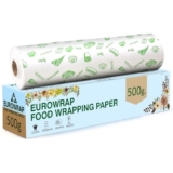 EUROWRAP Food Wrapping Paper 500g – Butter Paper Roll, Greaseproof & Microwave Safe, Roti Wrapping Sheets for Kitchen Use, Ideal for Baking, Packing, and Serving