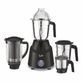 Preethi Galaxy Plus Mixer Grinder for Kitchen – 4 Jars 750 Watt Mixie (3 Stainless steel Jars+1 Super Extractor Juicer Jar), Flexi lids, Vega W5 motor, Black (MG-250)