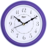 Matiz Analog 30 cm X 30 cm Wall Clock | Brown | with Glass | Standard| 107 Purple