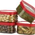 Floraware Food Safe Modular Plastic Square Airtight Containers, Stackable container, Storage Jar with Lid, Pack of 6, 700ml, Blue