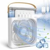 TEKCOOL Mini Cooler for Room Cooling AC Portable Mini Fan Artic Cooler with 7 Colors LED Light, 1/2/3 H Timer, 3 Wind Speeds and 3 Spray Modes for Office,Home,Dorm,Travel?