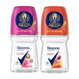 Rexona Lotus Flower & Shea Butter and Sandalwood & Jojoba Oil Antiperspirant Roll-On | for Women | Limited Edition Pack – ICC Women’s Cricket World Cup India 2025 |50 ML (Pack of 2)