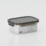 Clazkit Stainless Steel Food Storage Containers Microwave safe without lid Container Kitchen Storage Set, Draining Crisper Refrigerator Food Box Set of 1-1500ml, Silver