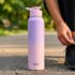 Clazkit Dual Colored Stainless Steel Water Bottle |ISI Certified Leakproof,Durable for School Kids, Fridge, Sports, Gym, Yoga & Office – Easy to Clean & Reusable-1000ml – Blue