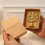 BEHOMA 100% Pure Brass Kalpvriksh Tree with Birds | Tree of Life Showpiece for Car Dashboard & Table Decor (8.5 cm) | Kalpvriksha Vastu & Feng Shui Good Luck Idol, Home & Puja Gift