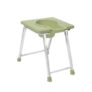 NEOSAFE Stainless Steel Premium Folding Shower Bathing Room Mobile Commode Stool Indian Toilet Seat for Elderly Disabled Man and Pregant Women Support Safe Chair Anti-Slip (Pista, LR-Stool)