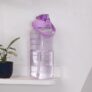 Clazkit 2L Motivational Water Bottle with Time Marker Transparent, Leak-Proof, and Break-Proof Office, School, College,Travel Bottle BPA-Free Sport Bottle Purple| Plastic