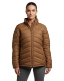 FYLTR Women’s Puffer Solid Color Standard Length Jacket | Winter Stylish Jackets for Women | Waterproof | Lightweight | High-Neck | coffee | M
