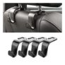Car Back Seat Headrest Hooks, 4 Pack Black Stylish Back Seat Hanger for Car Handbag Clothes Coats Grocery Bags, Car Interior Accessories (Black2)